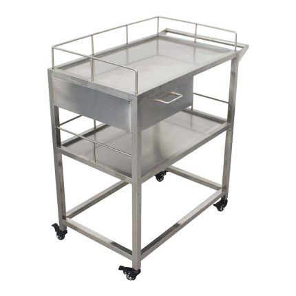 Stainless Steel Medical Trolley With Drawers